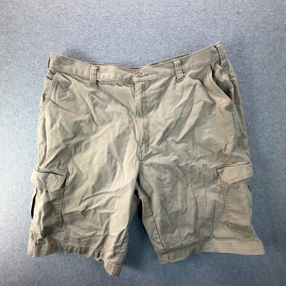 Dickies Mens Khaki Tan Cotton Relaxed Fit Cargo Shorts Size 40 Workwear Utility